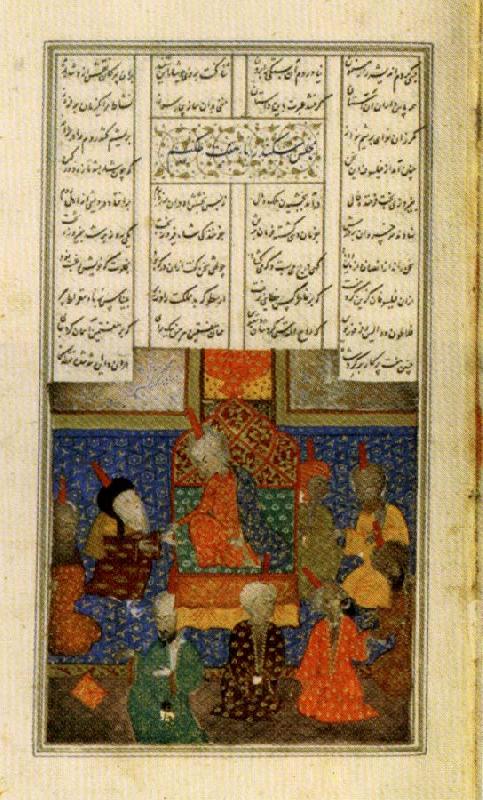  Iskander Meets with the Sages,from the Khamsa of Nizami